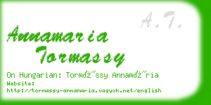 annamaria tormassy business card